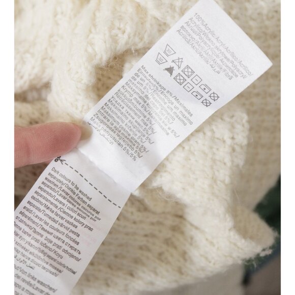 Vanilla Off-white Waffle Knit Sweater 🍦 VERO MODA - Picture 6 of 6